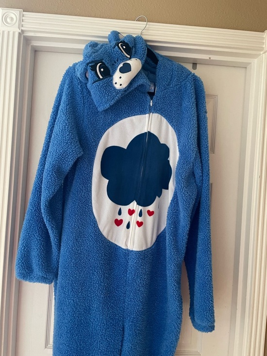 Care Bears Pants - Care Bears Blue Grumpy Bear Blue Adult Onesie Size Large